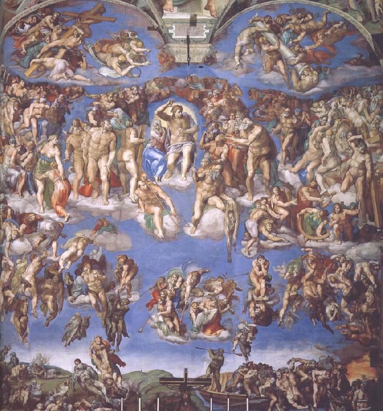 Michelangelo Buonarroti den yttersta domen, sixinska kapellt Germany oil painting art